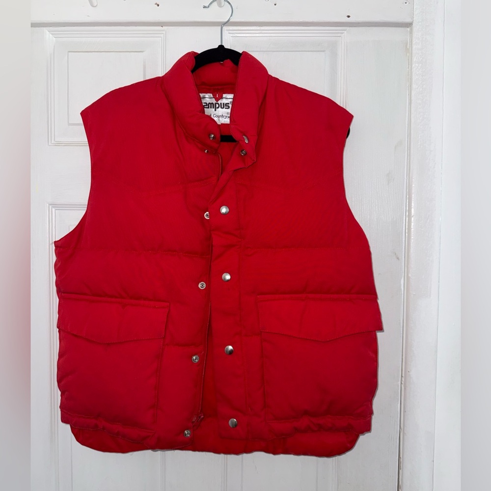 Vintage Red Men's Quilted Vest
